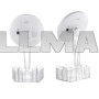 Зеркало с LED подсветкой и органайзером круглое XH-086 26LED 90° 150 мм